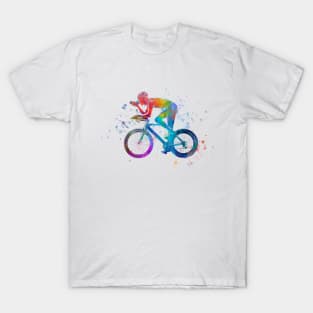 Cyclist in watercolor T-Shirt
